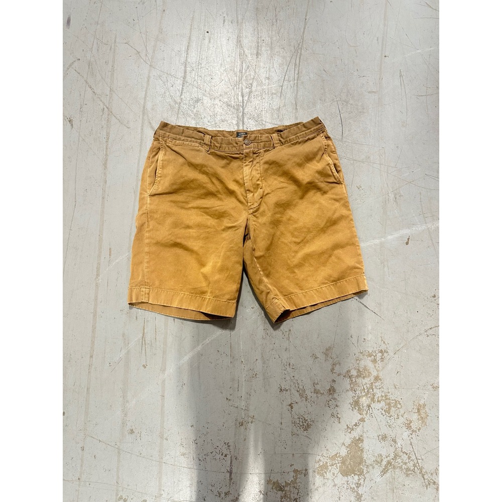J.Crew Stanton Chino Shorts Mens 35 Tobacco Brown Cotton Twill 9 Inch Inseam